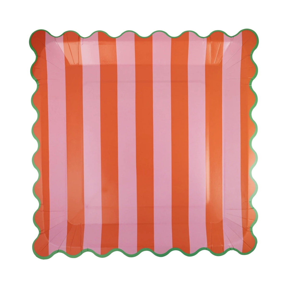 Large Striped Rainbow Paper Plates 8ct - Stesha Party