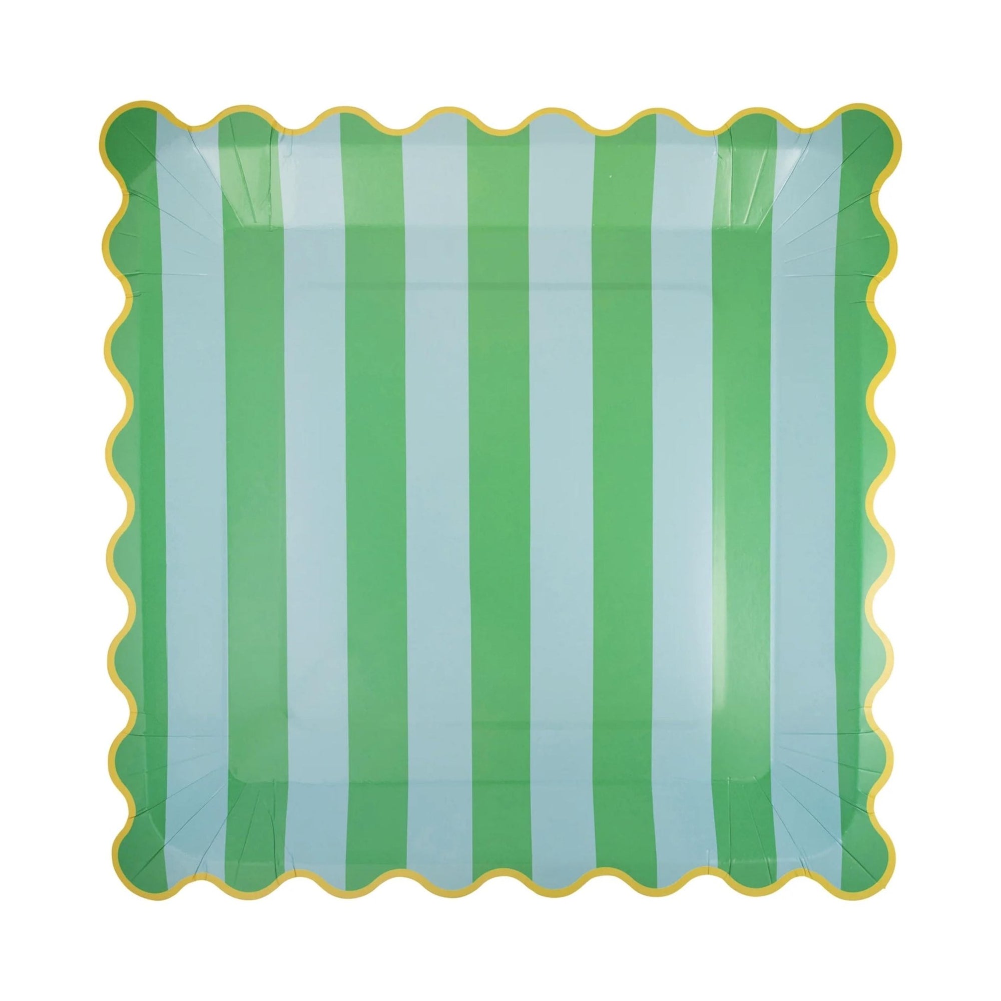 Large Striped Rainbow Paper Plates 8ct - Stesha Party