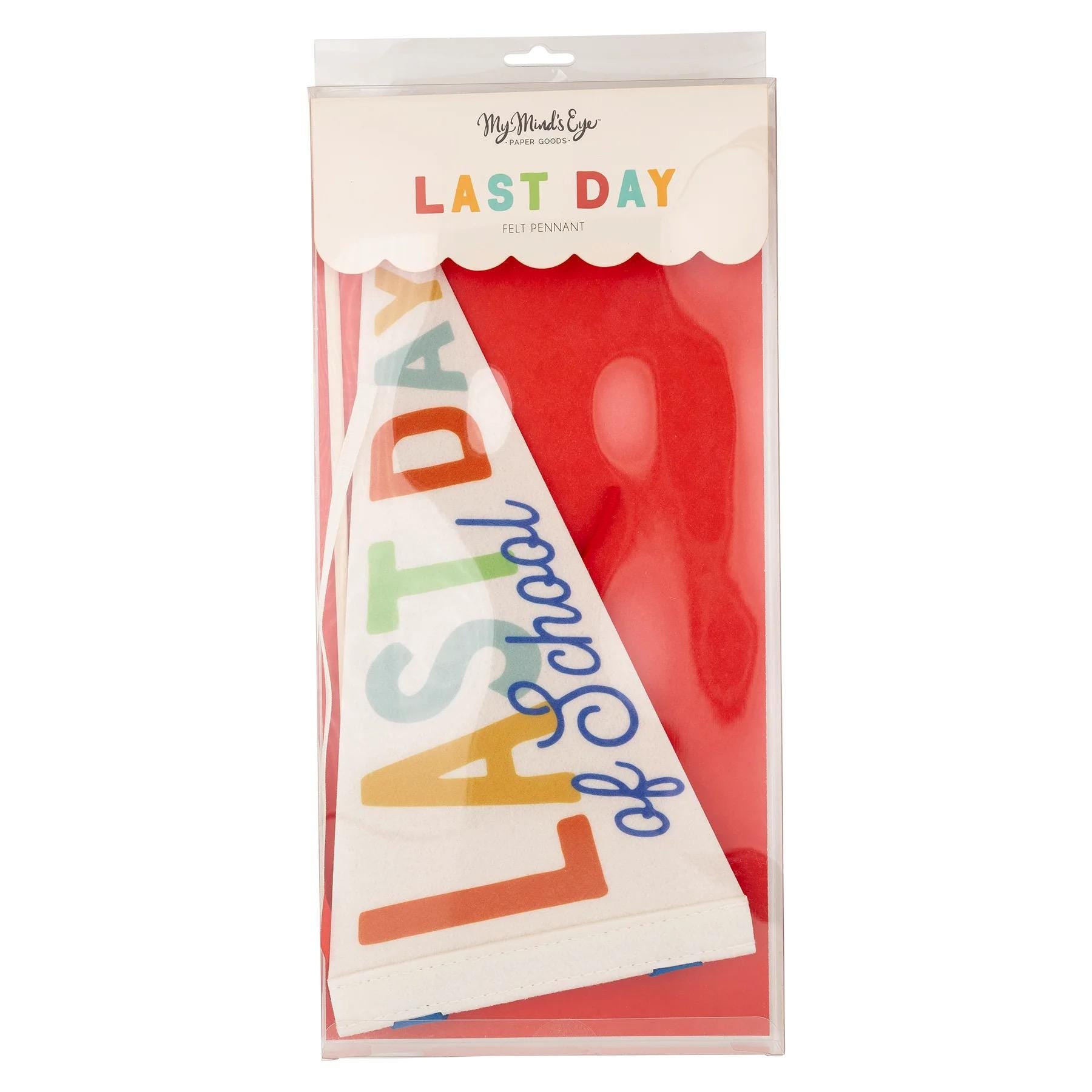 Last Day of School Felt Pennant Banner - Stesha Party