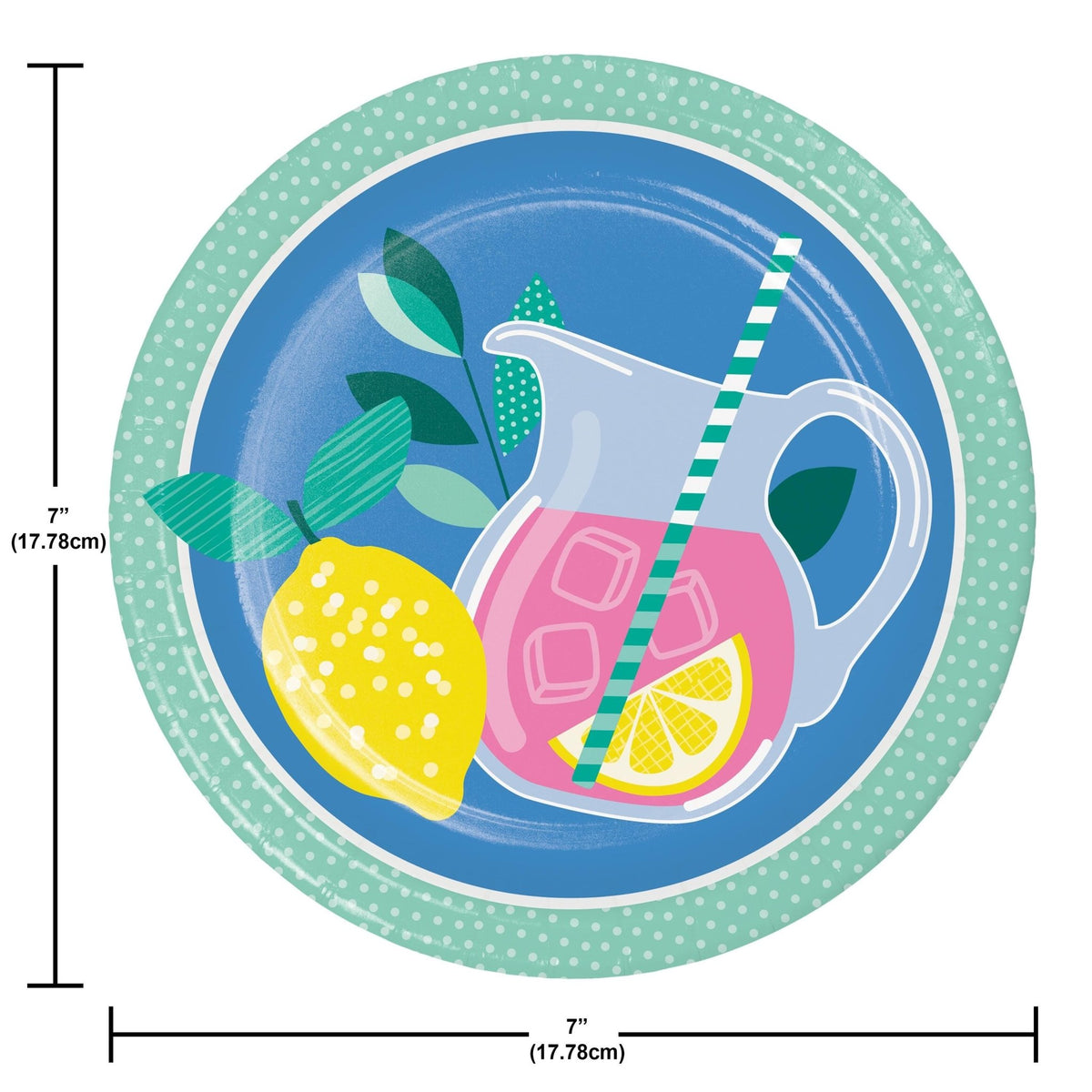 Lemonade Party Paper Cake Plates 8ct - Stesha Party