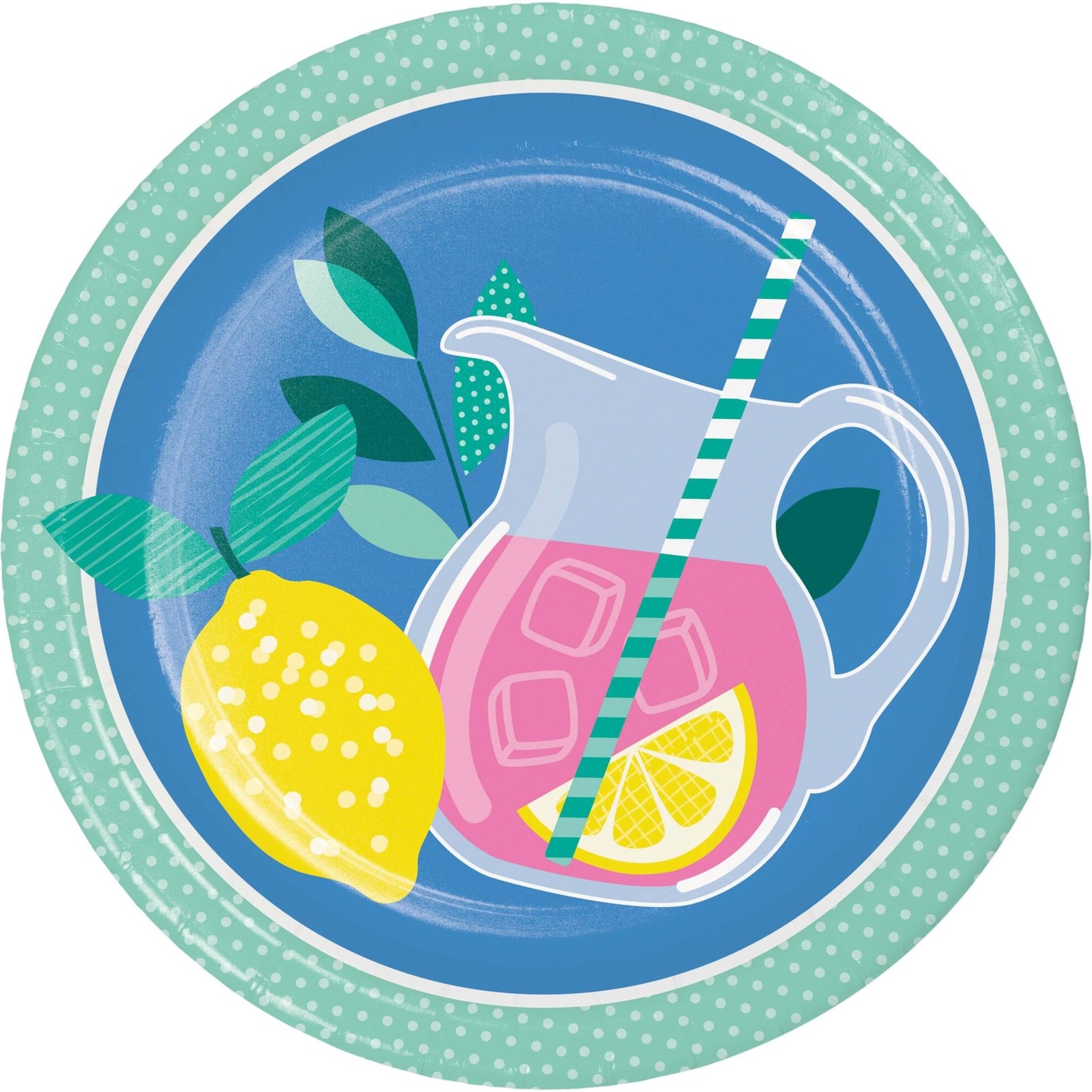 Lemonade Party Paper Cake Plates 8ct - Stesha Party