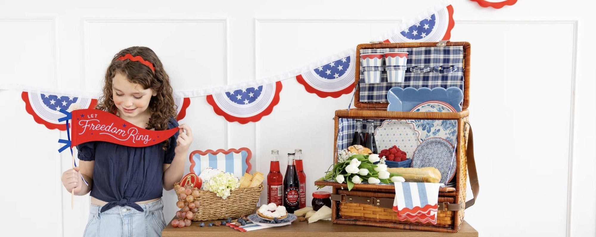 Let Freedom Ring Pennant Flag 16" - Stesha Party