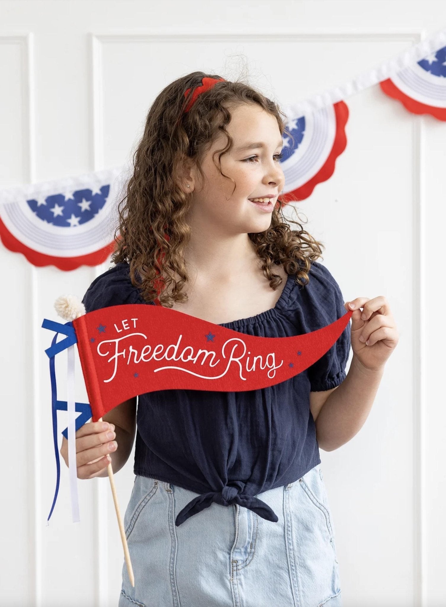 Let Freedom Ring Pennant Flag 16" - Stesha Party