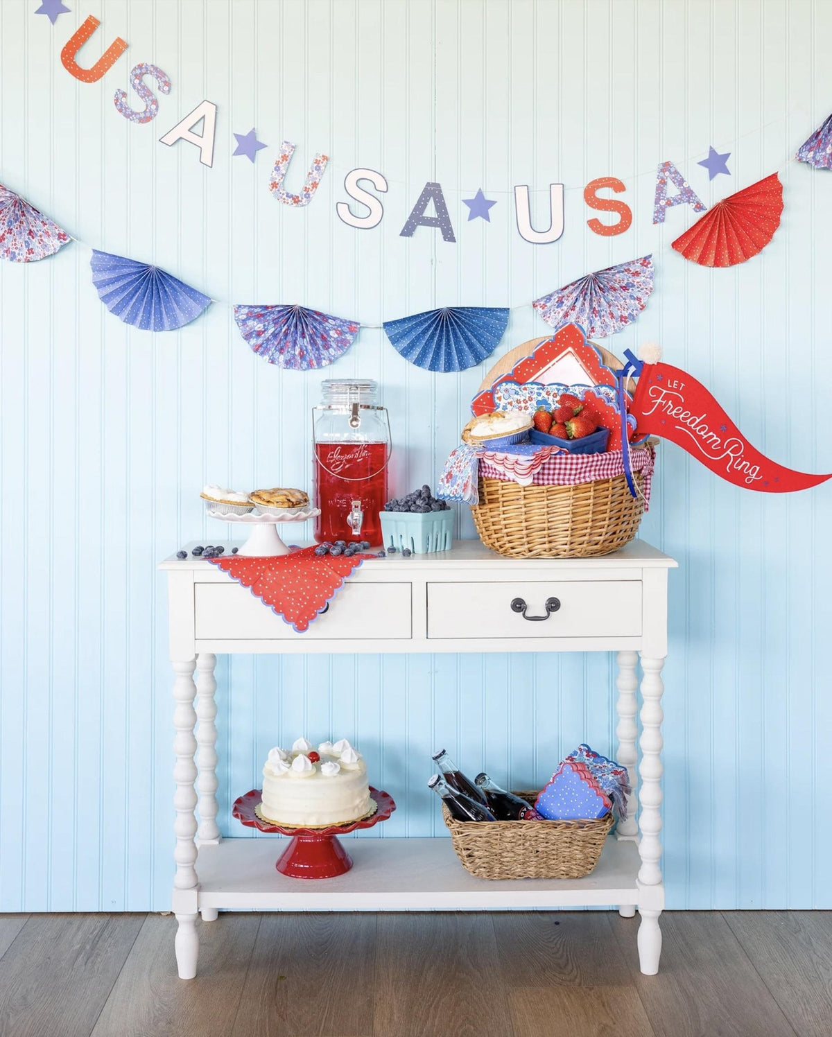 Let Freedom Ring Pennant Flag 16" - Stesha Party