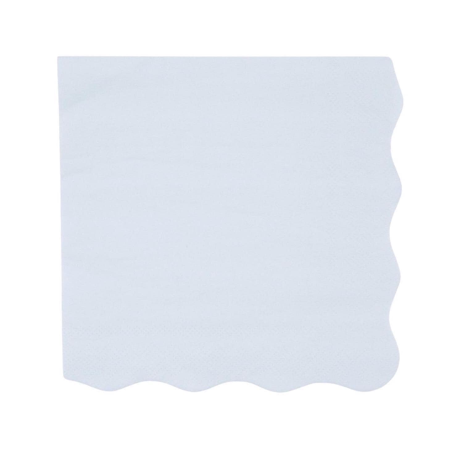 Light Blue Scalloped Napkins 20ct - Stesha Party