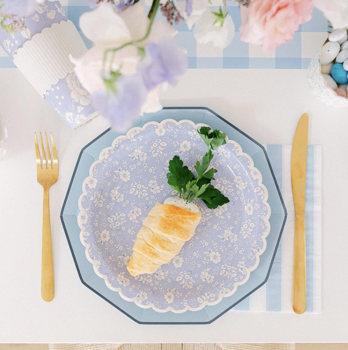 Light Blue Striped Napkins - Stesha Party