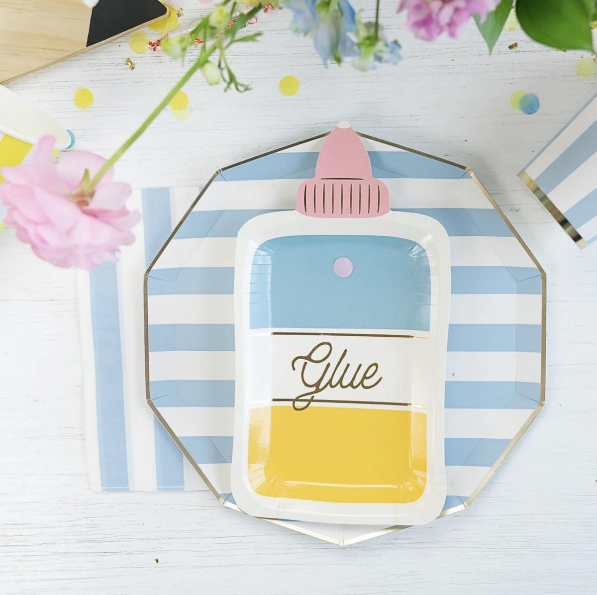 Light Blue Striped Napkins - Stesha Party