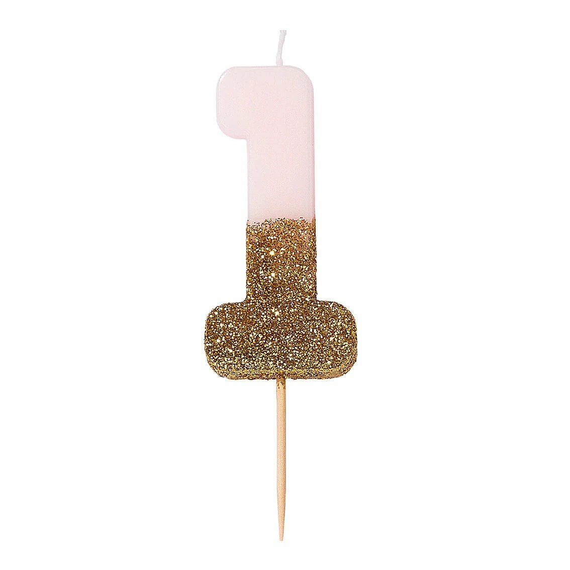 Light Pink 1st Birthday Candle - Stesha Party