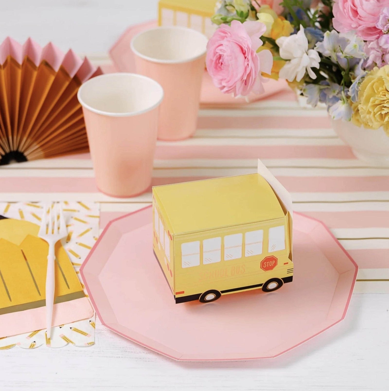 Light Pink Paper Party Plates 8ct - Stesha Party