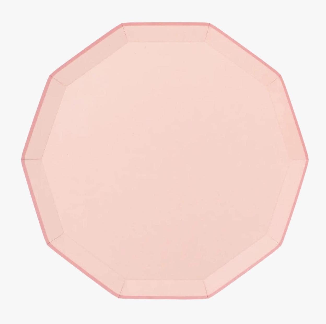 Light Pink Paper Party Plates 8ct - Stesha Party