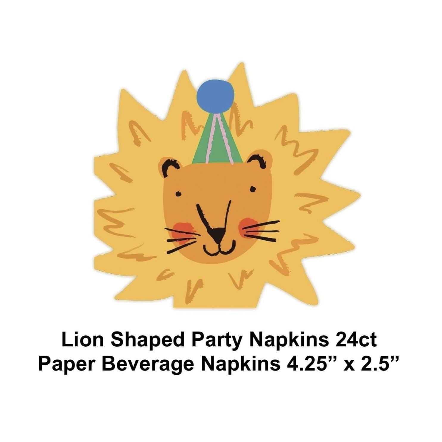 Lion Shaped Napkins 24ct - Stesha Party