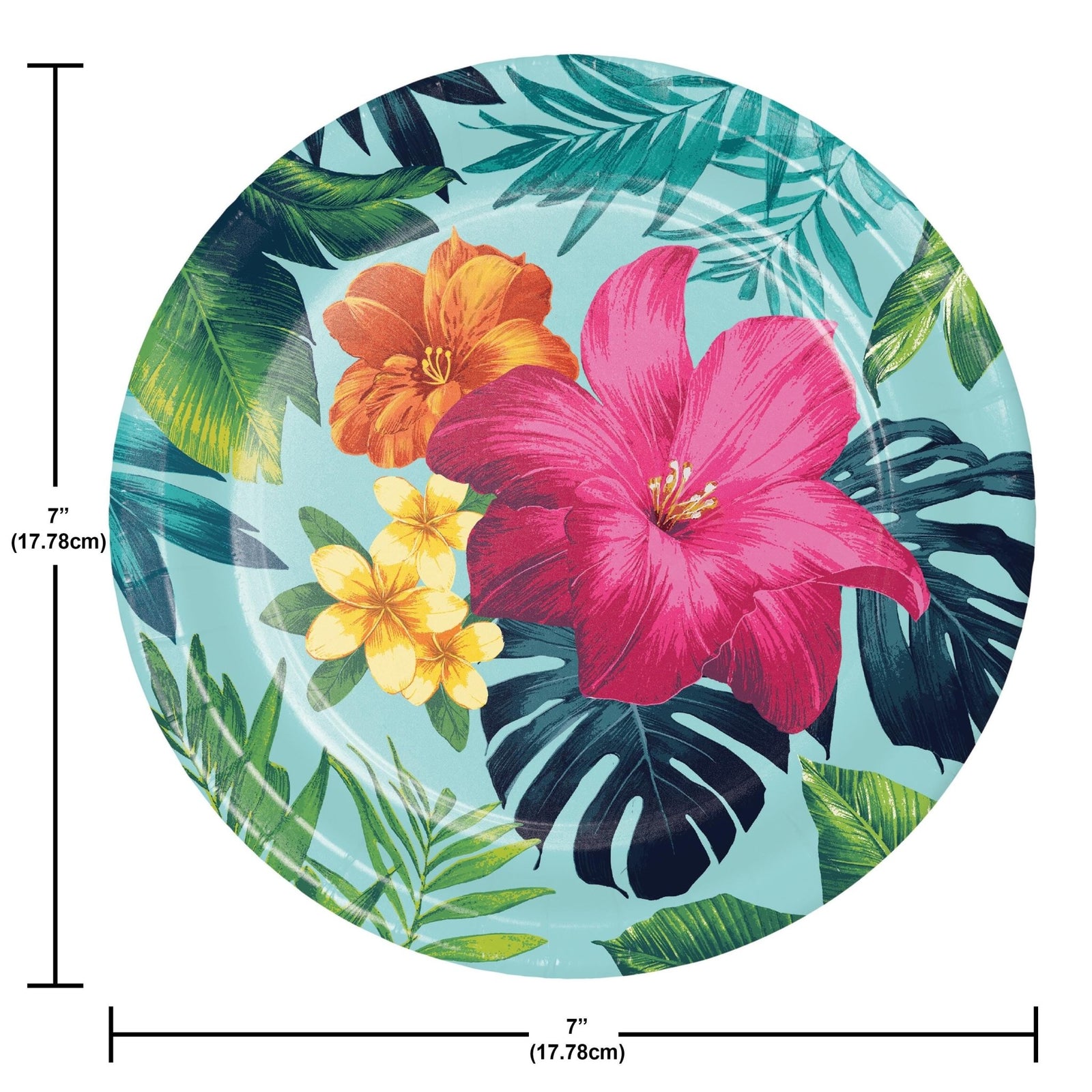 Luau Party Paper Cake Plates 8ct - Stesha Party