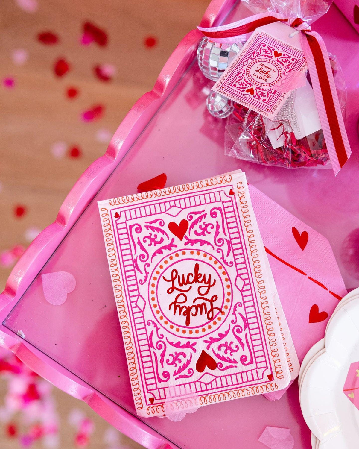 Lucky in Love Cocktail Napkins 18ct - Stesha Party