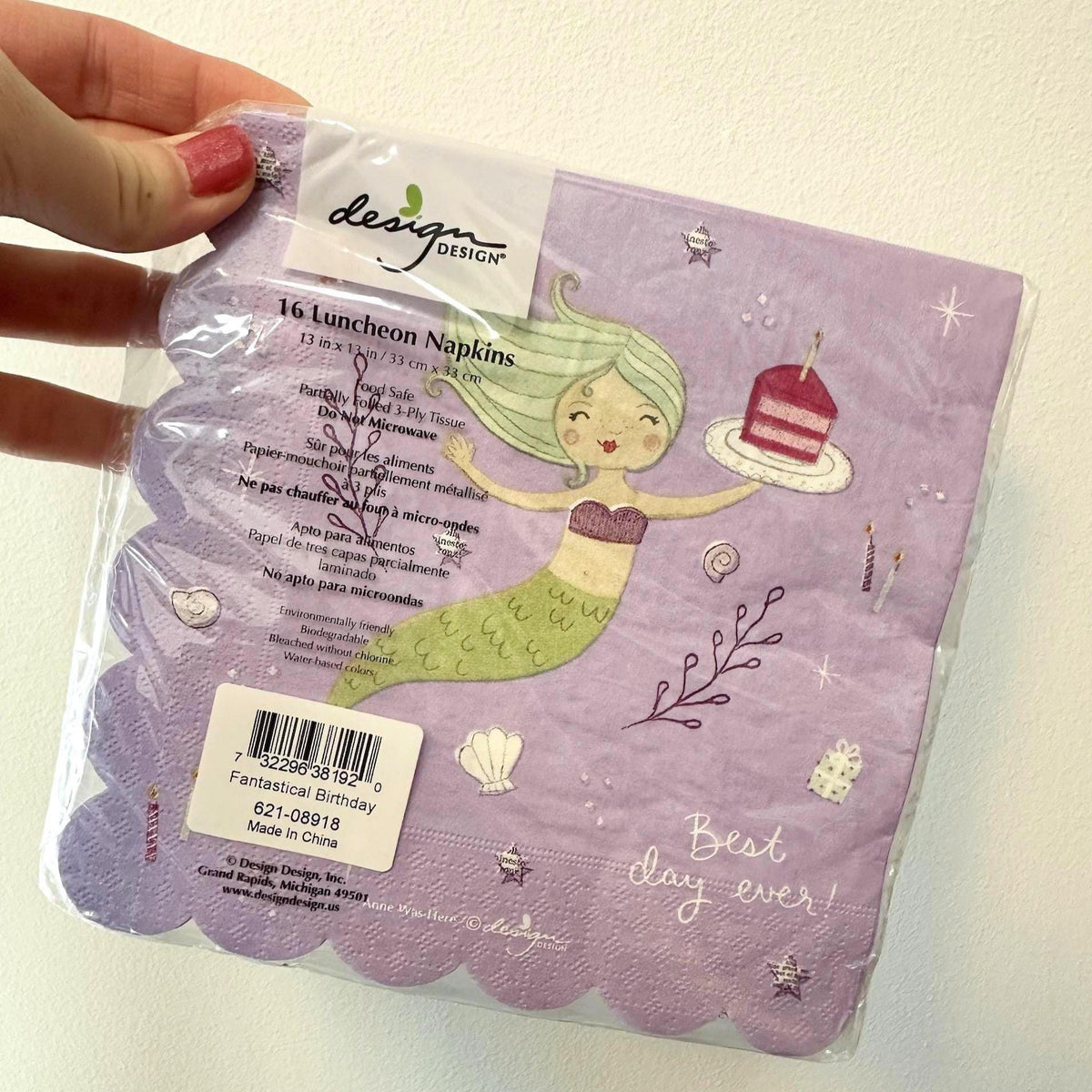 Magical Unicorn Mermaid Napkins 16ct - Stesha Party