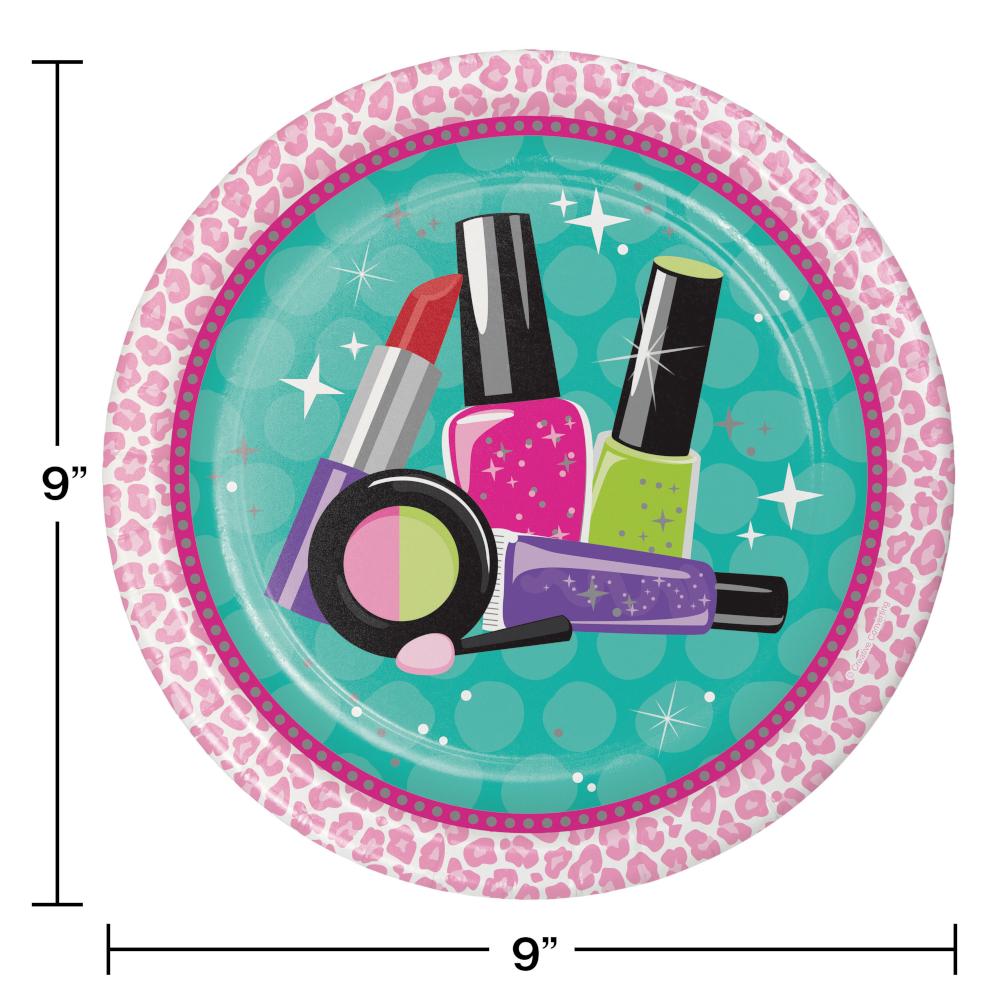 Makeup Party 9" Plates 8ct - Stesha Party