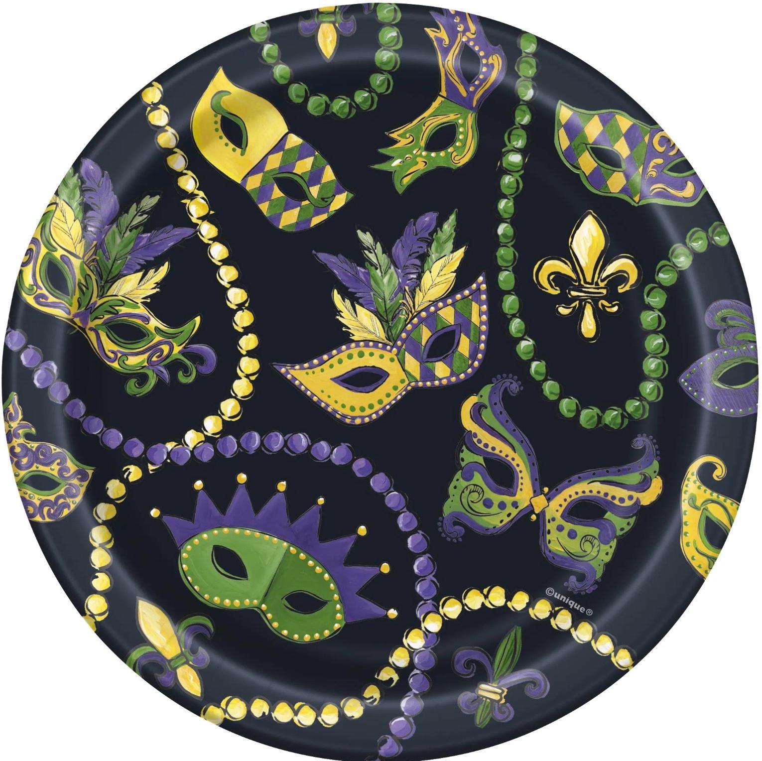 Mardi Gras Party Plates - Stesha Party