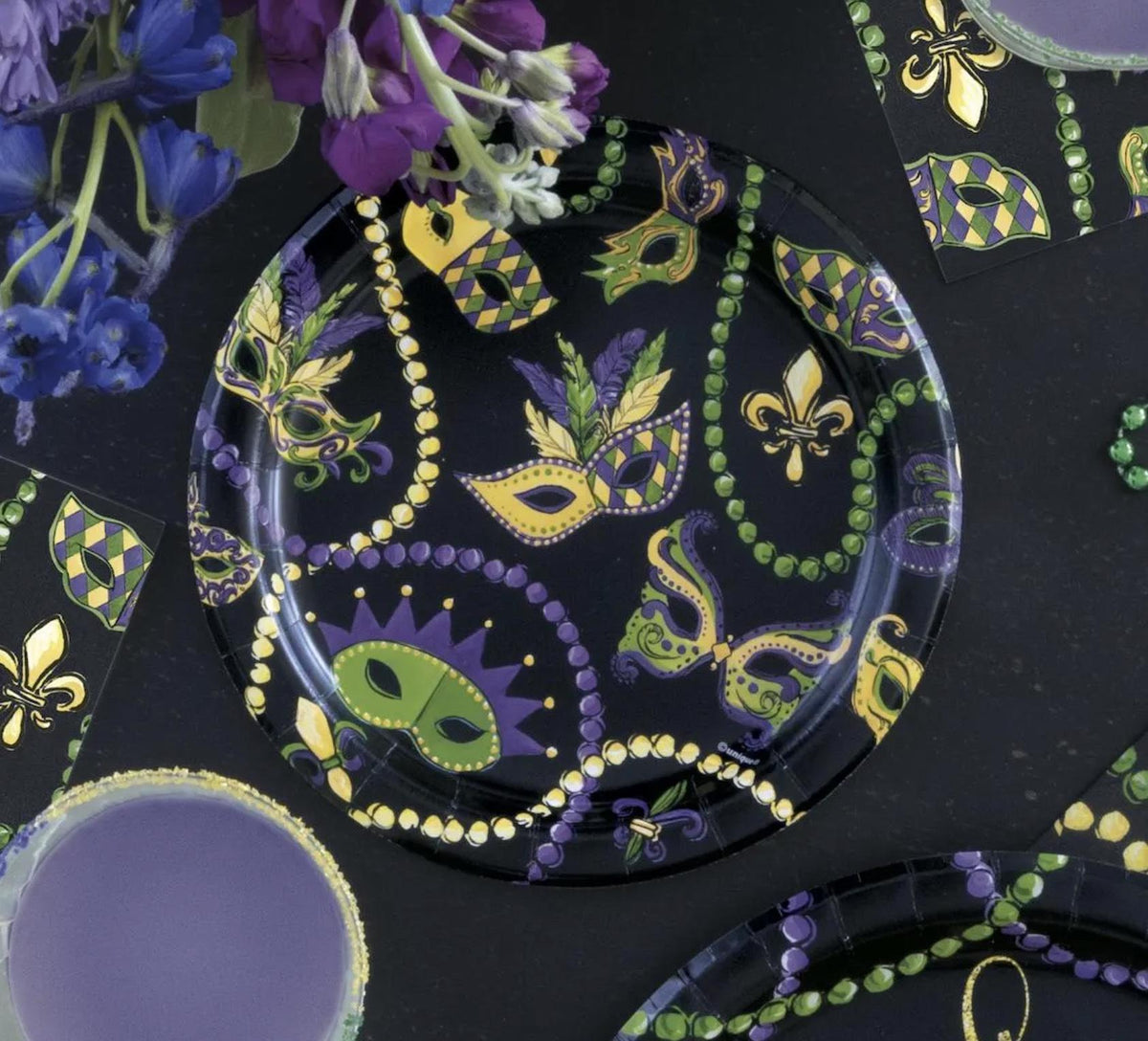 Mardi Gras Party Plates - Stesha Party