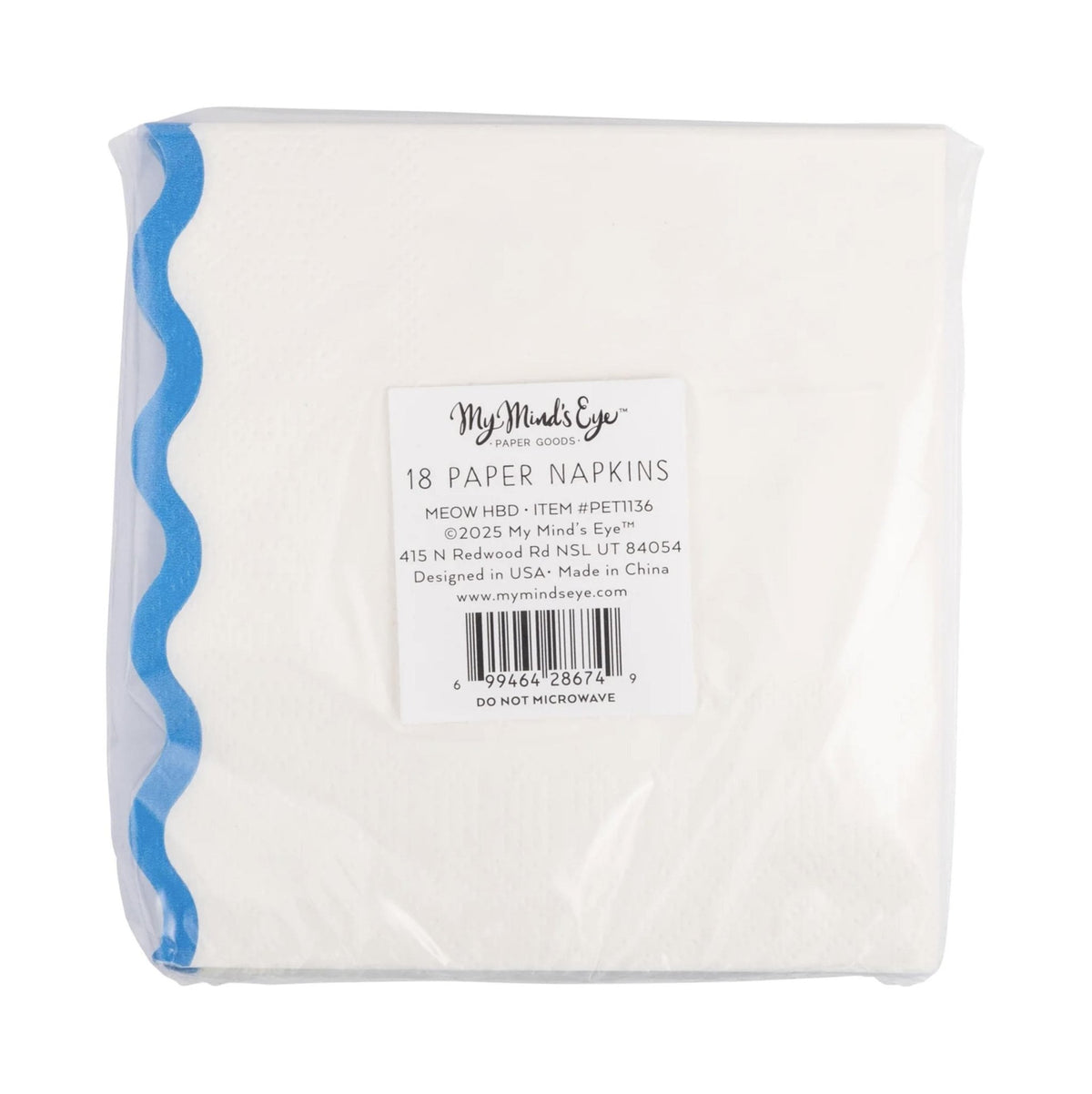 Meow Birthday Napkins 18ct - Stesha Party