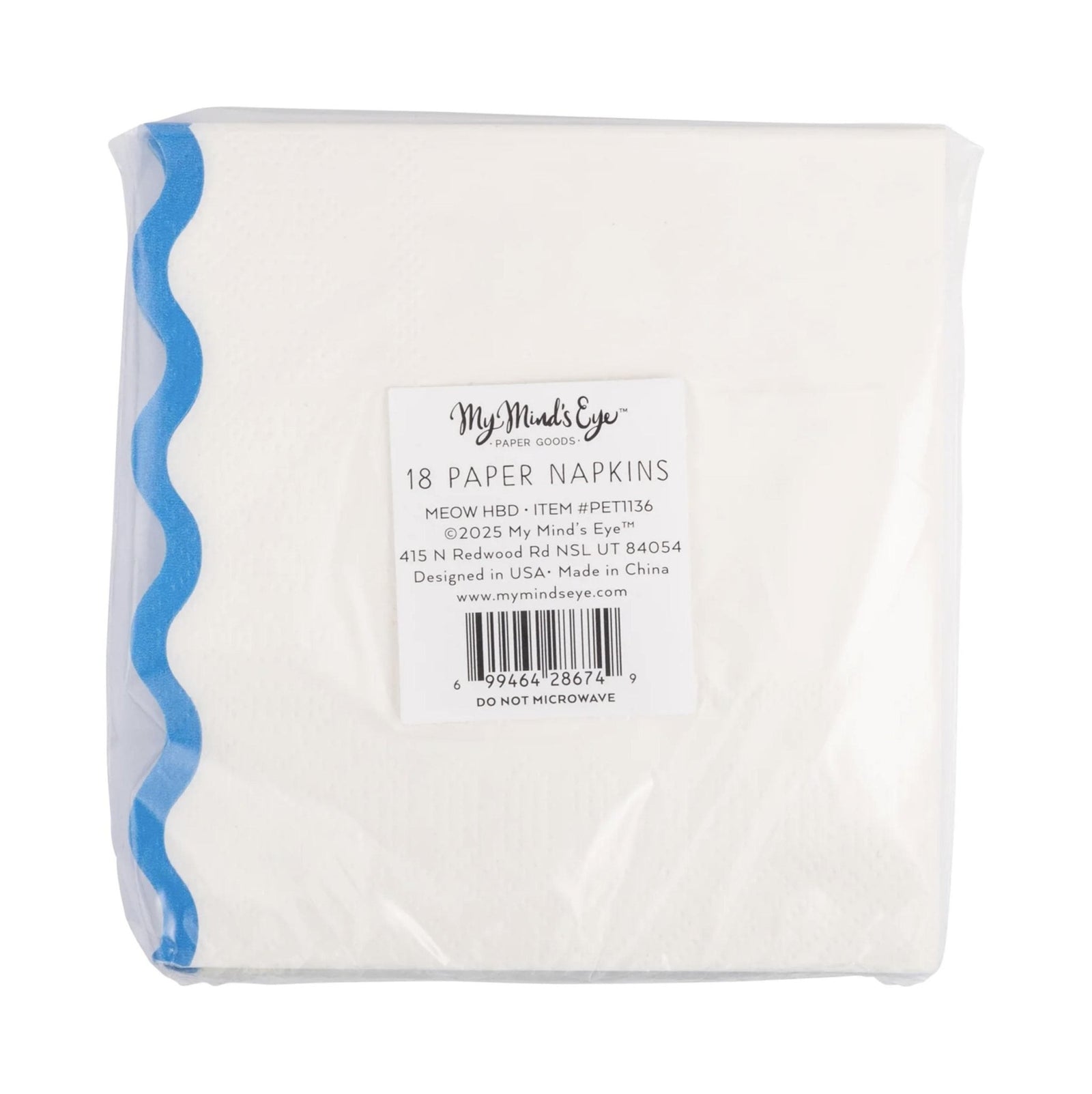 Meow Birthday Napkins 18ct - Stesha Party