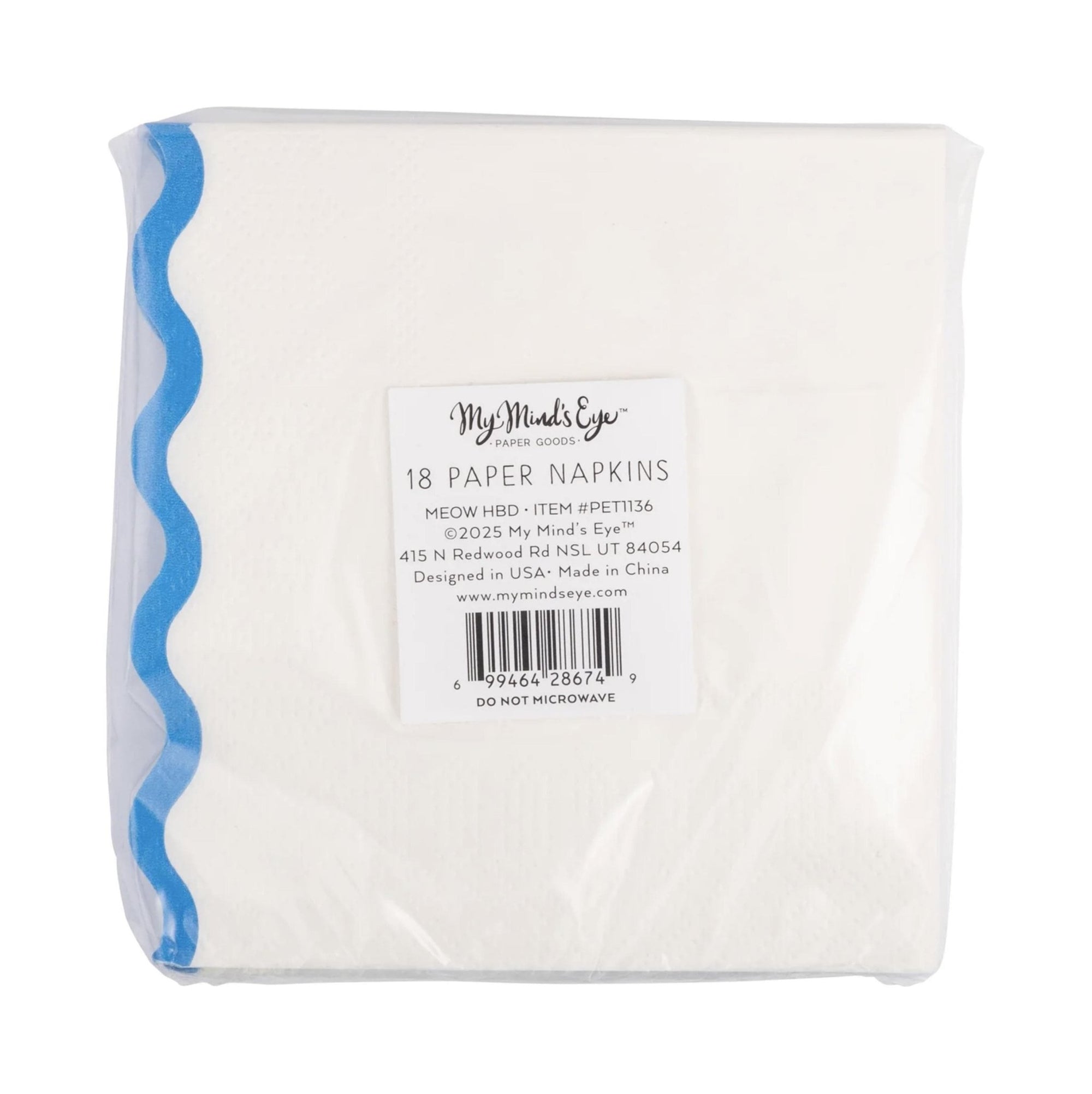 Meow Birthday Napkins 18ct - Stesha Party