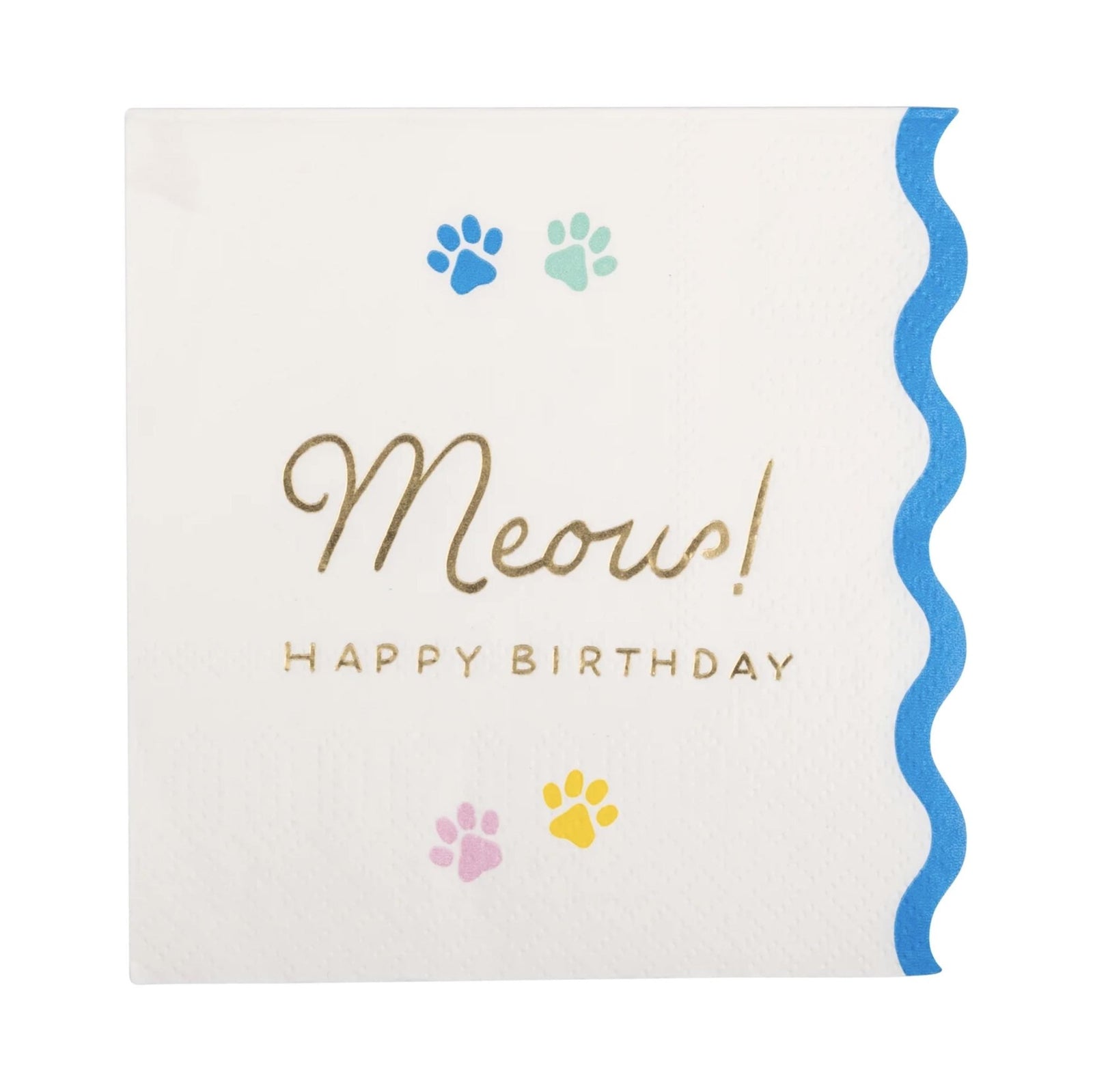 Meow Birthday Napkins 18ct - Stesha Party