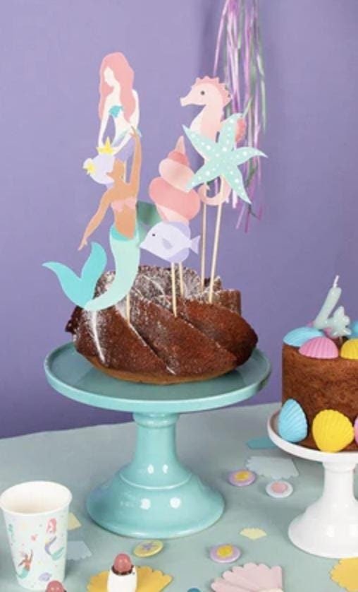 Mermaid Cake Toppers - Stesha Party