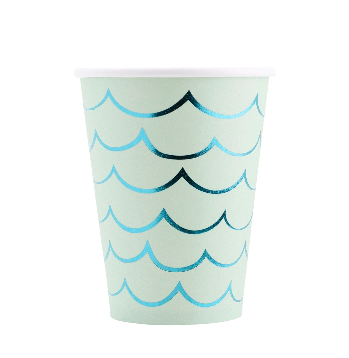 Mermaid Mint Paper Cups with Tails 8ct - Stesha Party