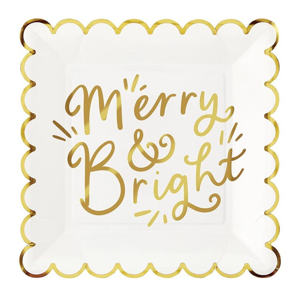 Merry &amp; Bright Party Plates - Stesha Party