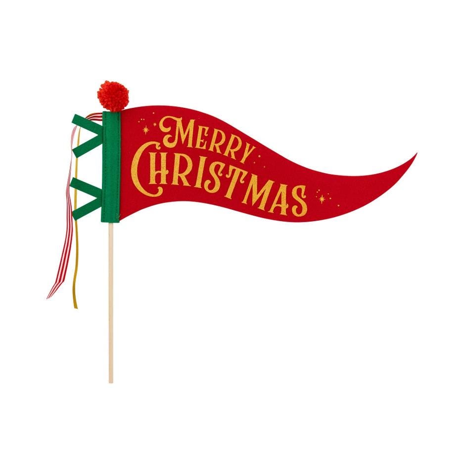 Merry Christmas Felt Pennant Banner - Stesha Party