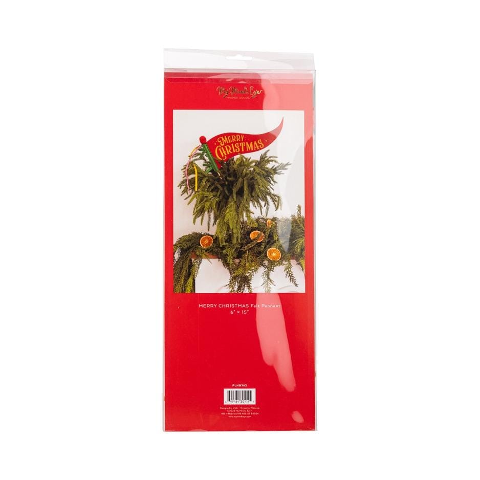 Merry Christmas Felt Pennant Banner - Stesha Party