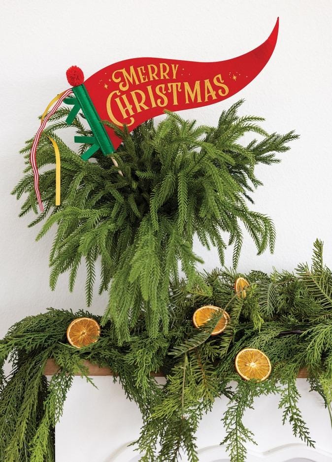 Merry Christmas Felt Pennant Banner - Stesha Party