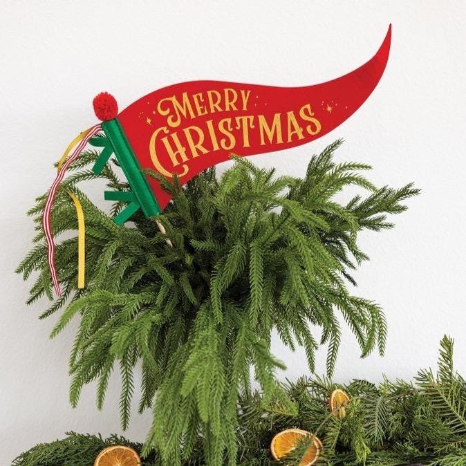 Merry Christmas Felt Pennant Banner - Stesha Party
