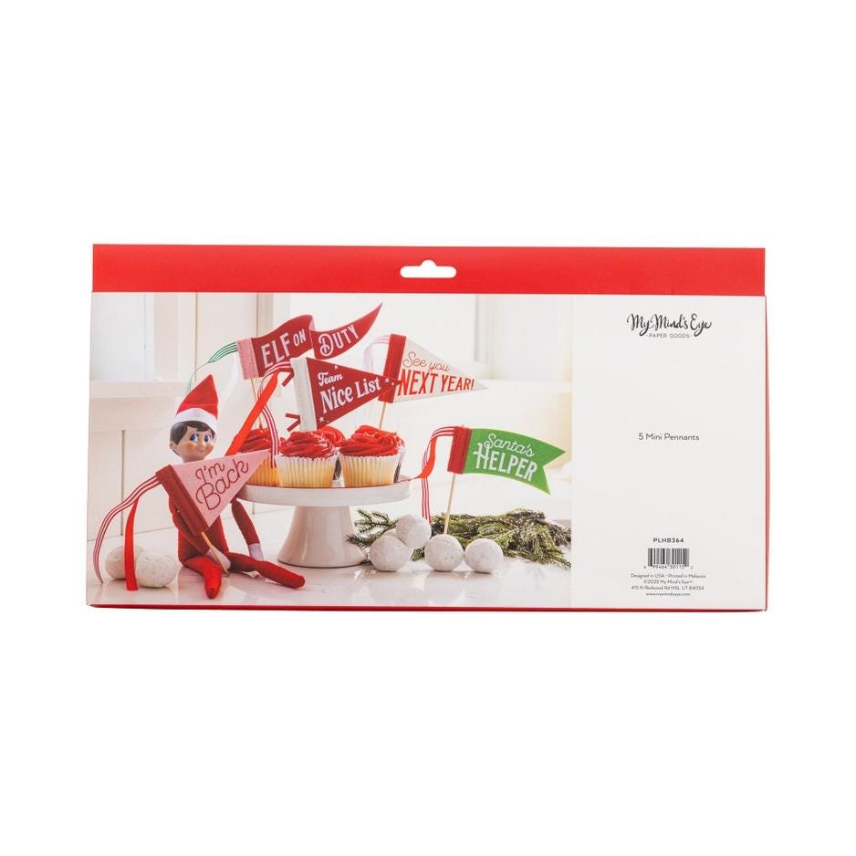 Mini Felt Holiday Pennant Flags - Stesha Party