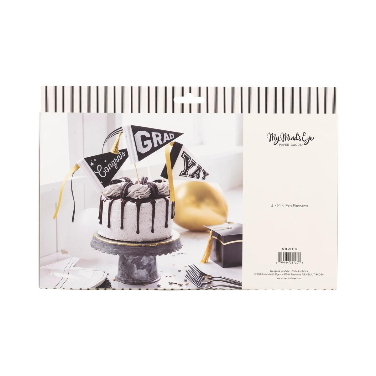 Mini Graduation Felt Pennant Set 3ct - Stesha Party