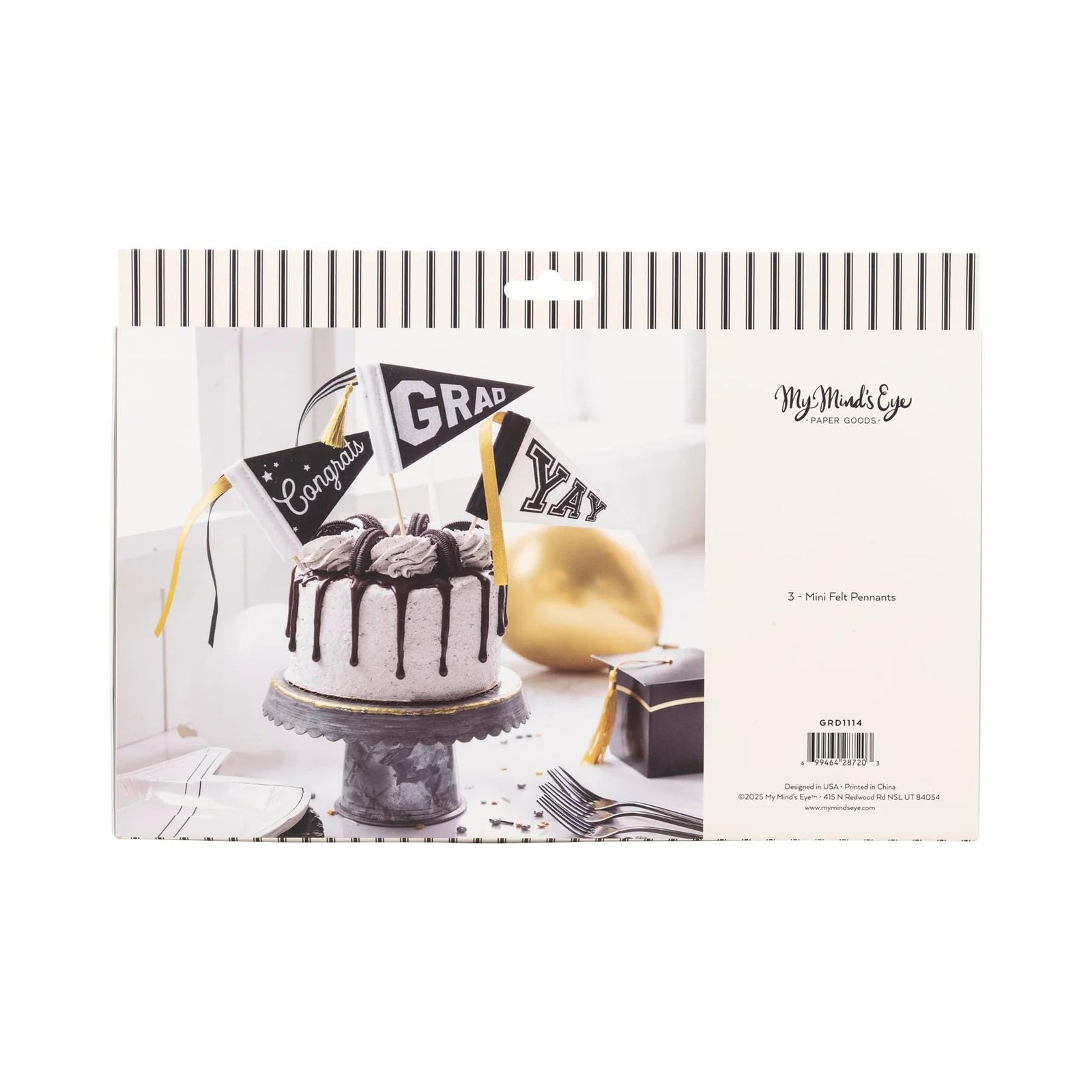 Mini Graduation Felt Pennant Set 3ct - Stesha Party