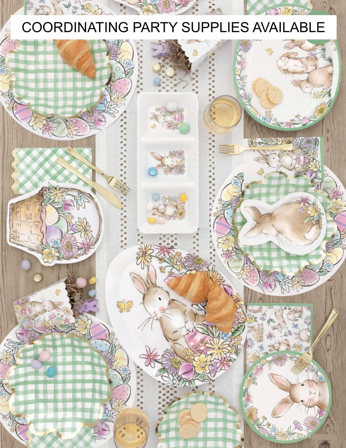 Mint Green Gingham Felt - Lined Plastic Table Cover 54" x 84" - Stesha Party