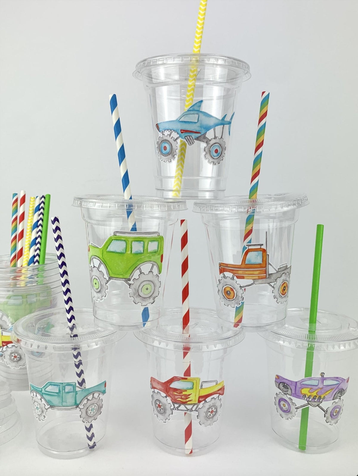 Monster Truck Party Cups - Stesha Party