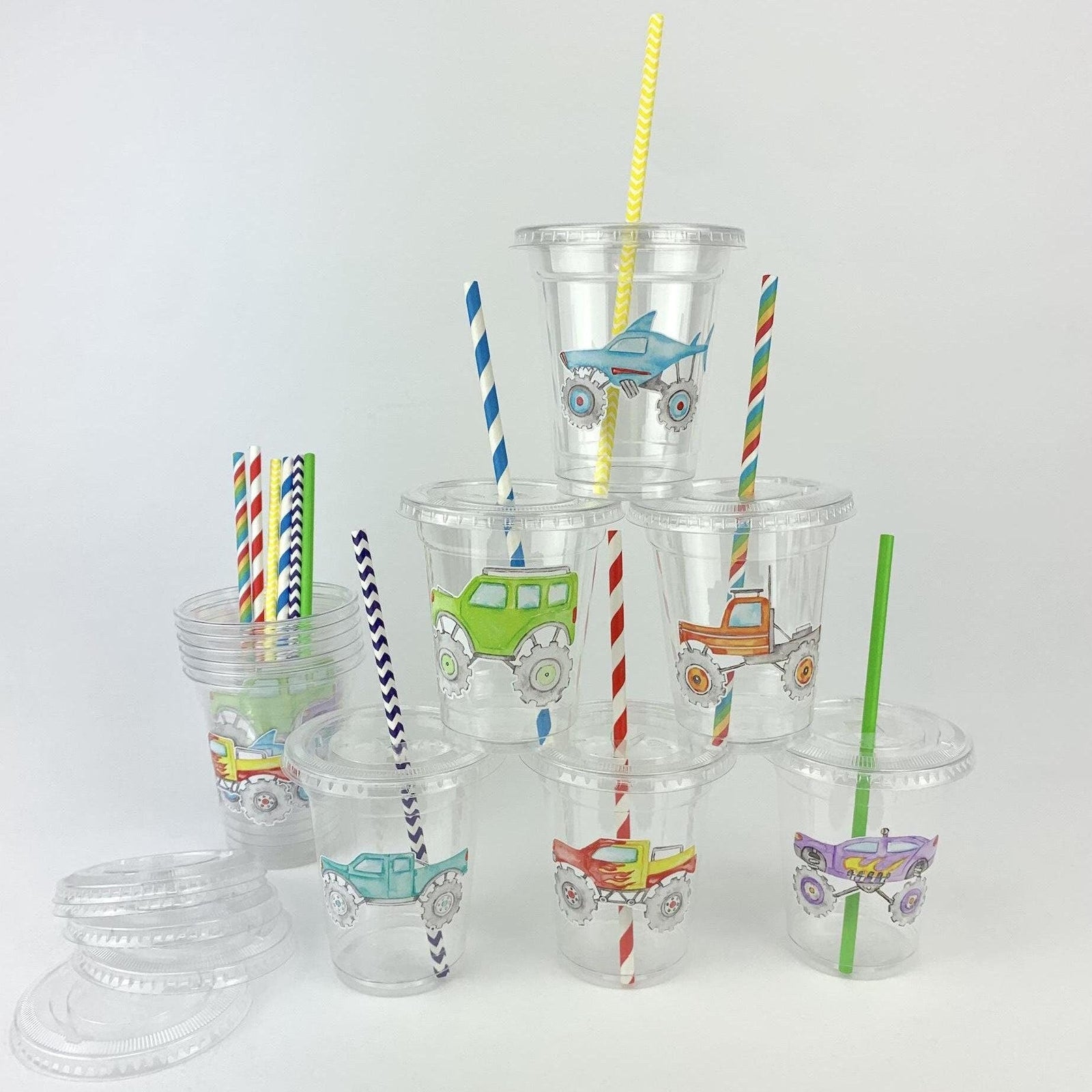 Monster Truck Party Cups - Stesha Party
