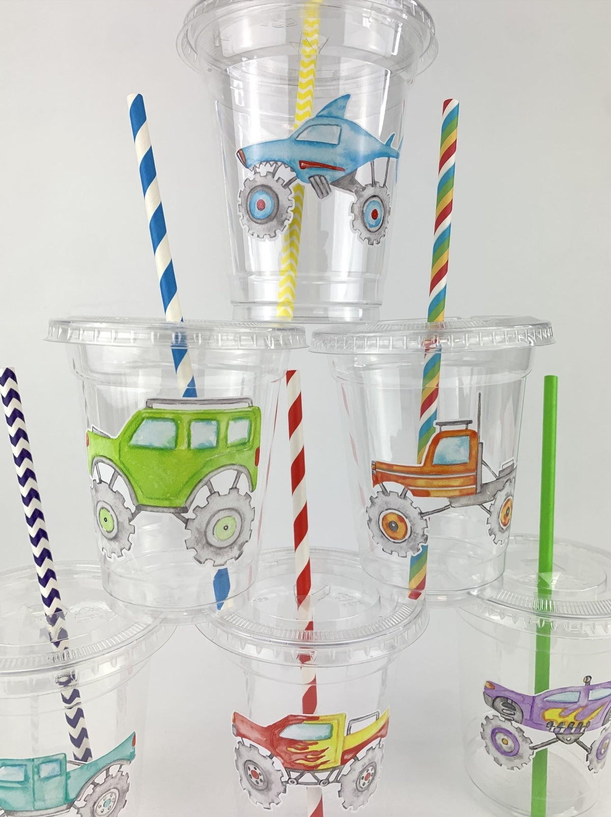 Monster Truck Party Cups - Stesha Party