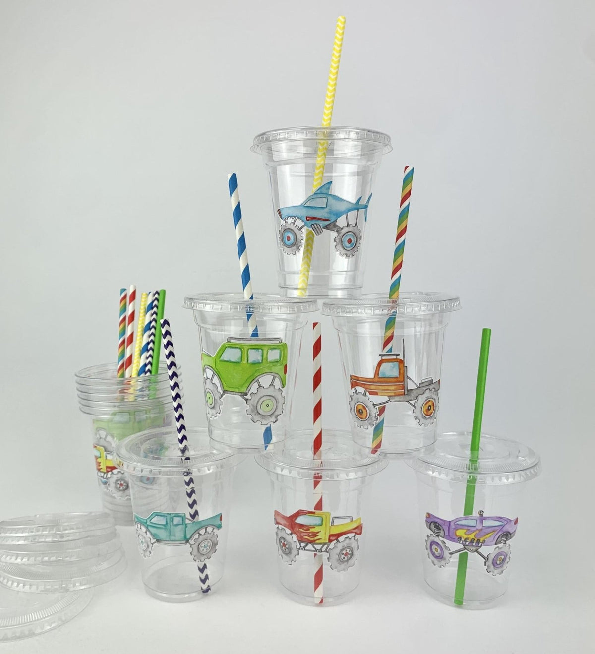 Monster Truck Party Cups - Stesha Party