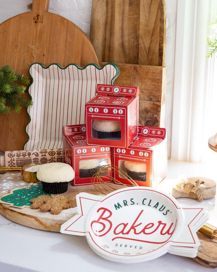 Mrs Claus Bakery Treat Boxes - Stesha Party