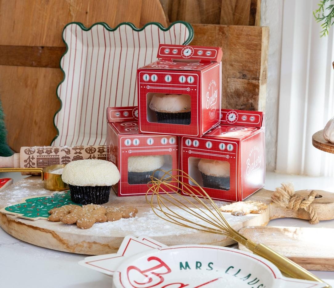 Mrs Claus Bakery Treat Boxes - Stesha Party