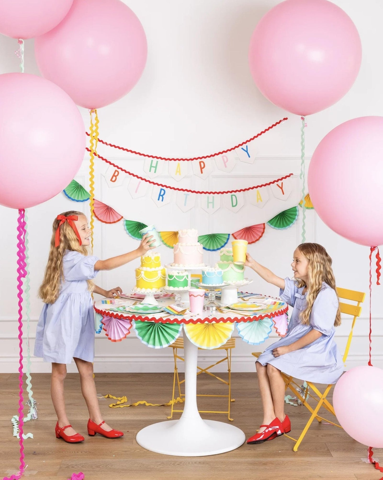 Multicolored Polka Dot Paper Table Runner - Stesha Party