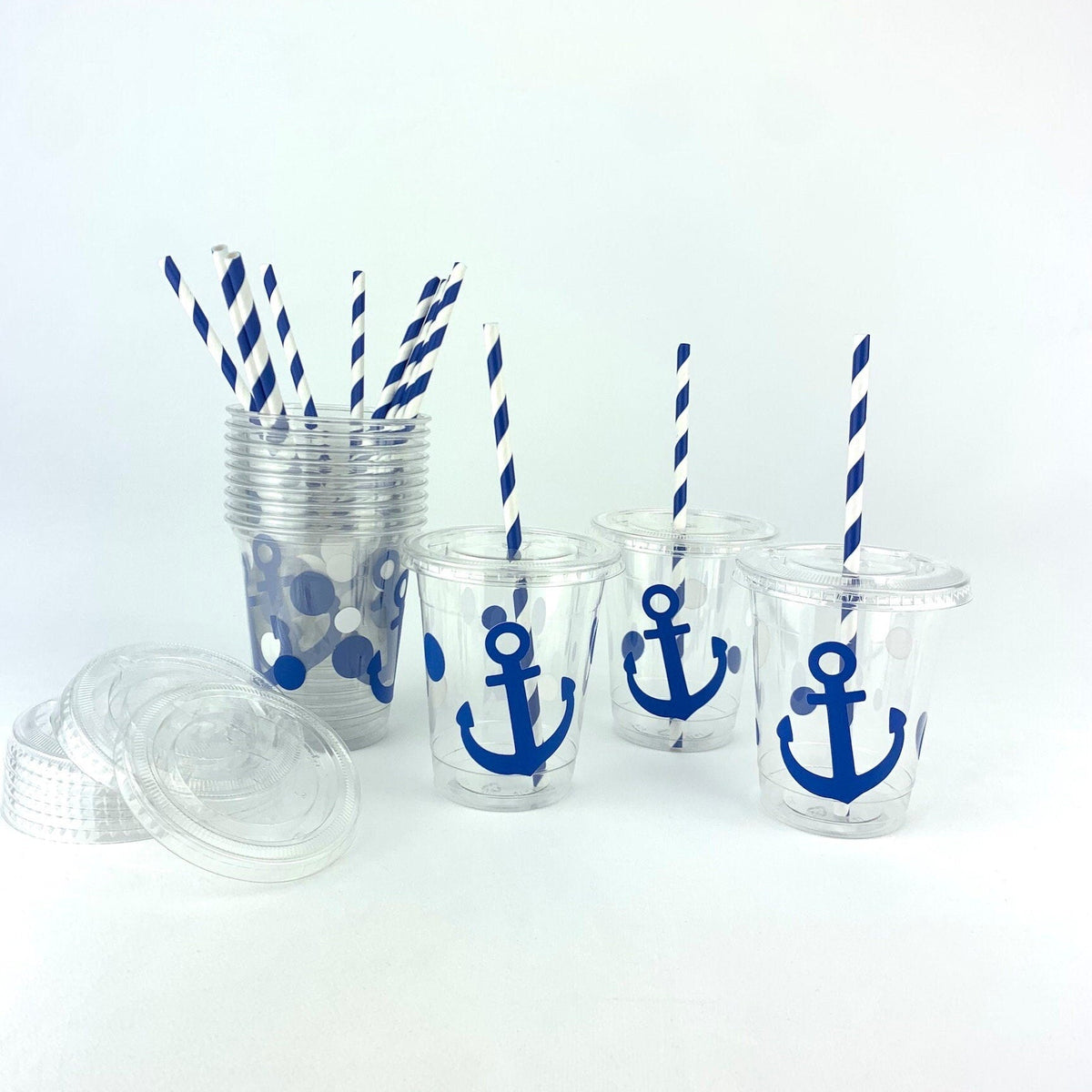 Nautical Blue Anchor Party Cups - Stesha Party