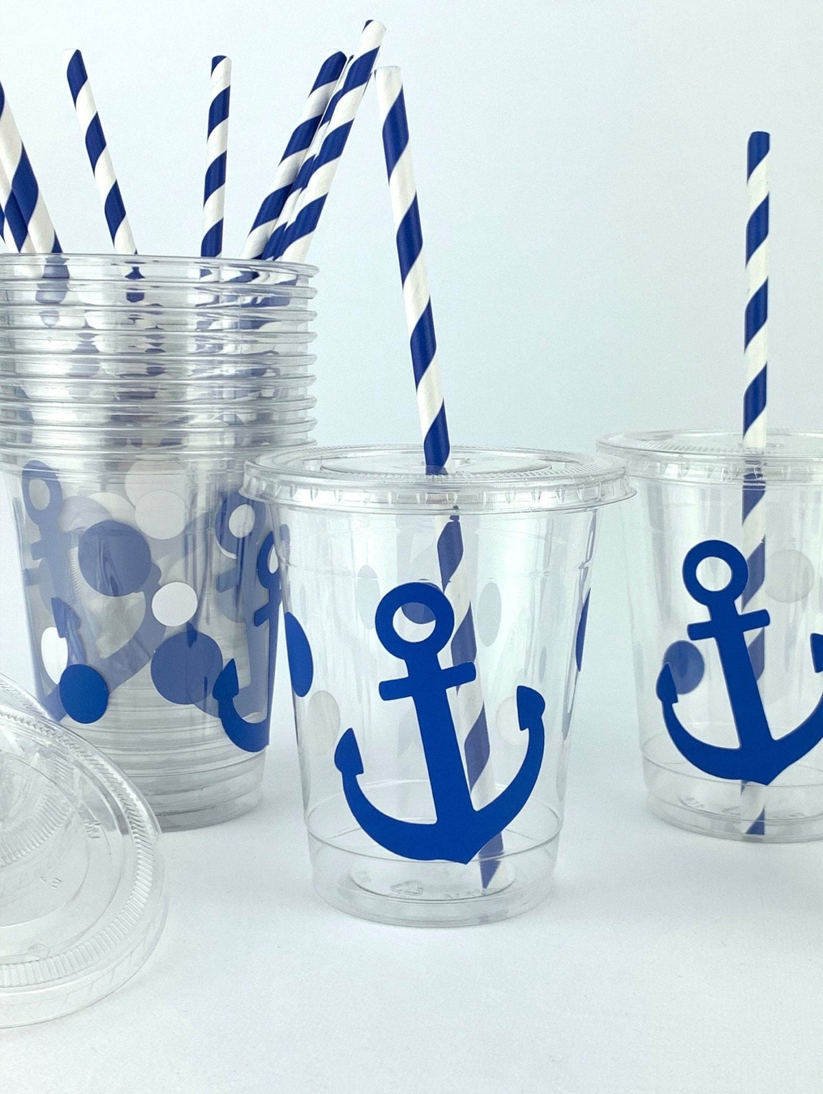 Nautical Blue Anchor Party Cups - Stesha Party