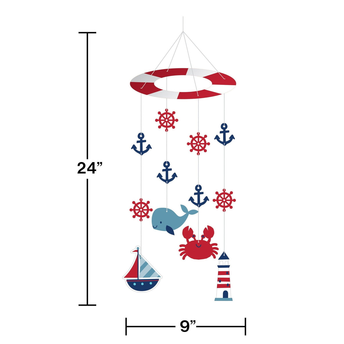 Nautical Hanging Party Decoration 24" - Stesha Party