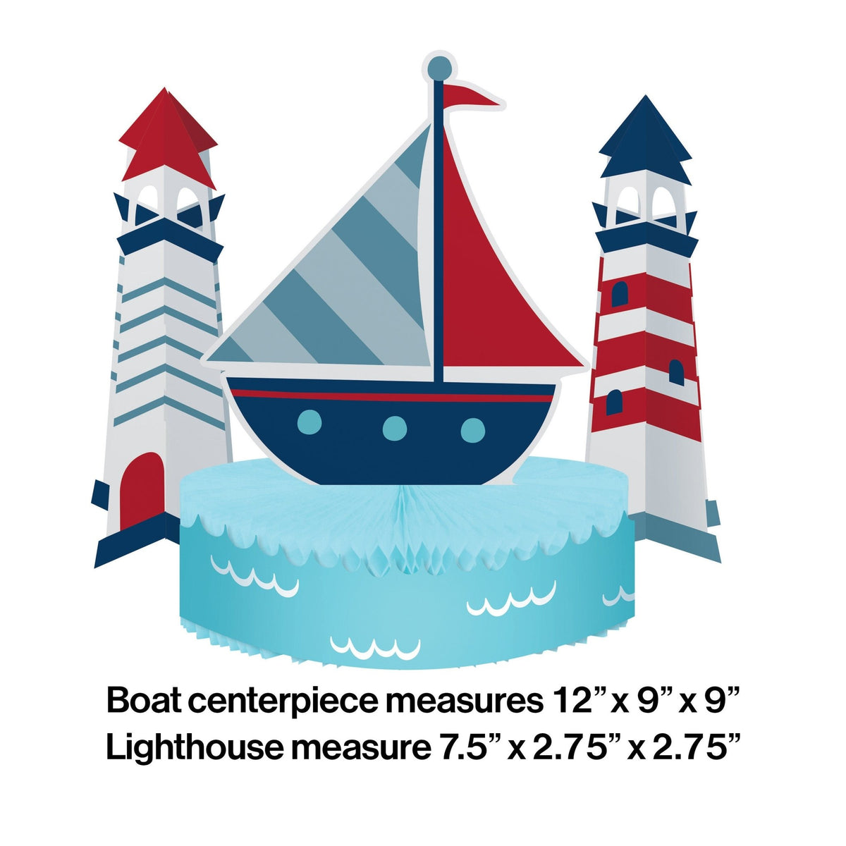 Nautical Party Centerpiece 3pc - Stesha Party