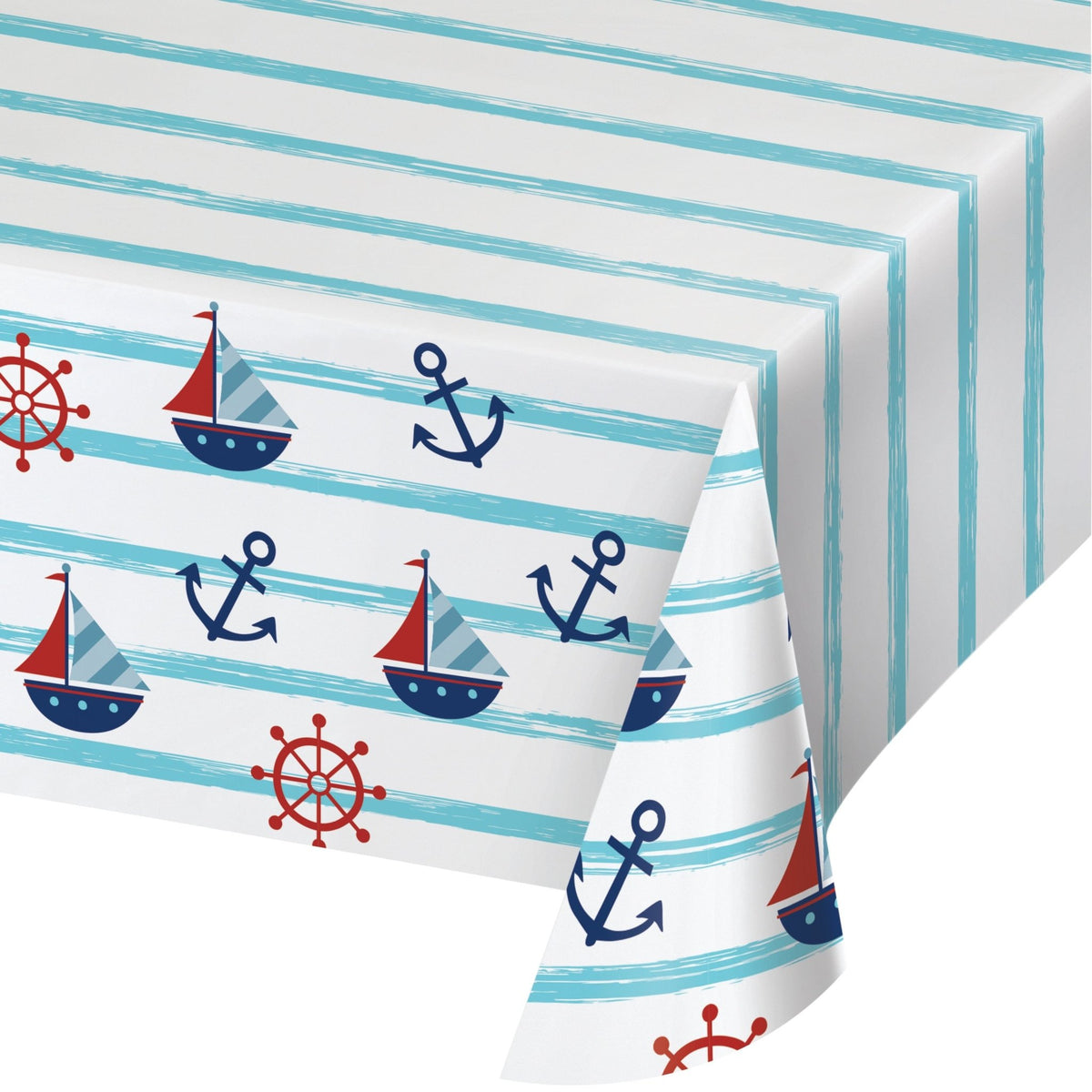 Nautical Party Tablecloth 54&quot; x 102&quot; - Stesha Party