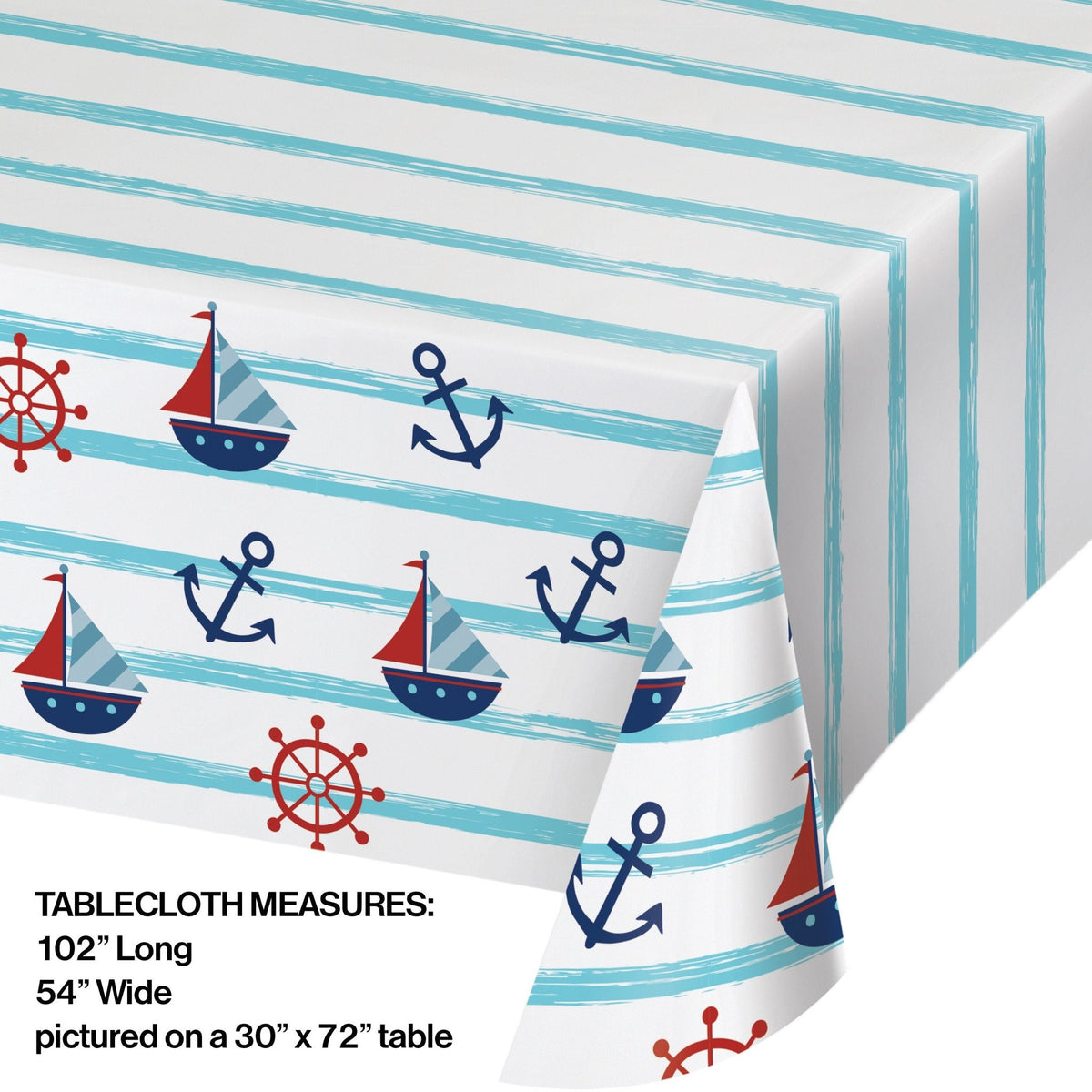 Nautical Party Tablecloth 54" x 102" - Stesha Party
