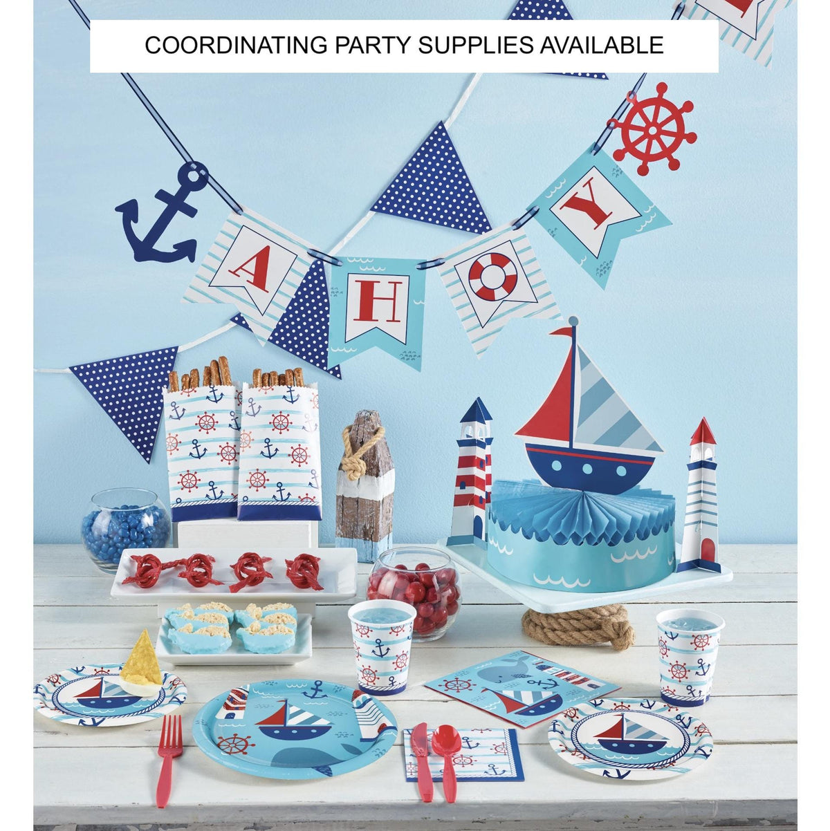 Nautical Party Tablecloth 54" x 102" - Stesha Party